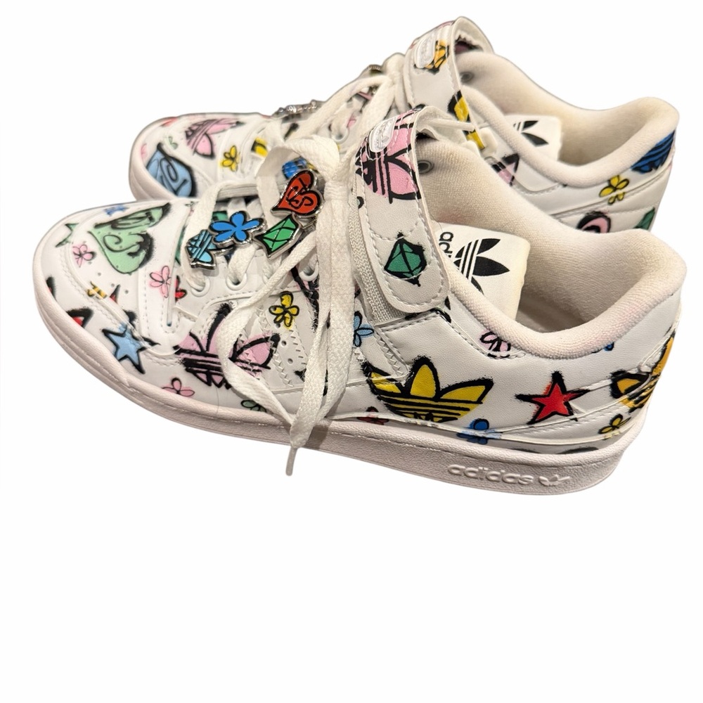 Jeremy Scott Kids Sneakers - White with Colorful Accents size 5.5